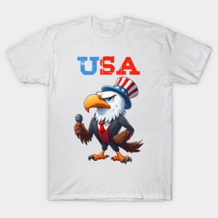 USA Bald Eagle Illustration T-Shirt